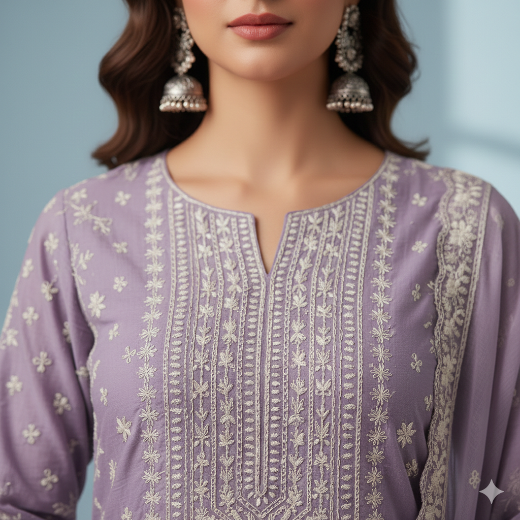 Lavender Premium Handcrafted Suit Set